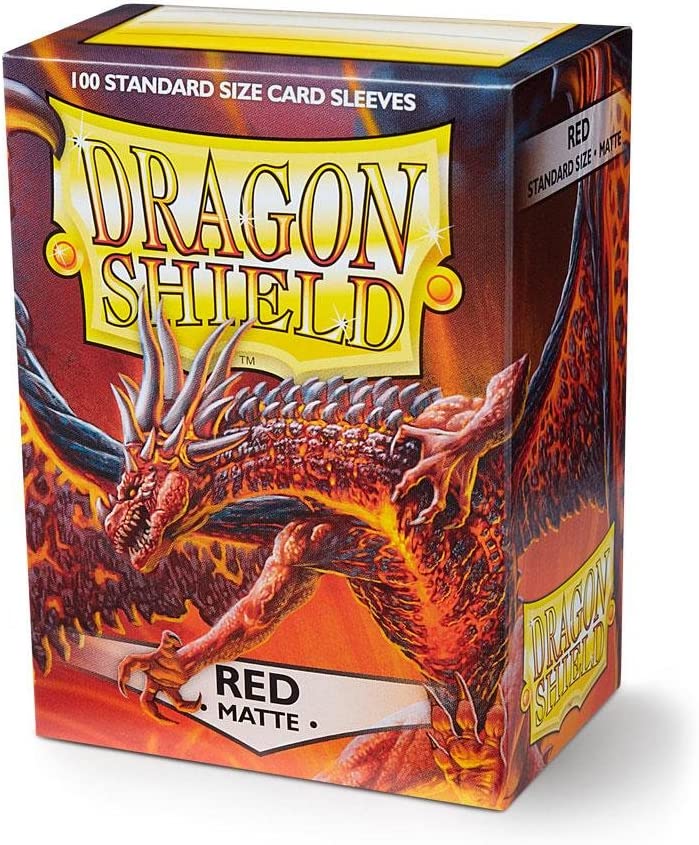 Dragon Shield Standard Size Sleeves Red  Matte 100CT